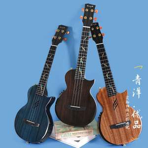 Enya Muyu ไม้มะฮอกกานีหนึ่งชิ้น, อูคูเลเล่ไฟฟ้าดูดซับแรงกระแทกได้เต็มที่ไม้เมเปิ้ลสำหรับผู้เริ่มต้นเป็นมิตรสำหรับผู้ชายผู้หญิง - Product Image 2