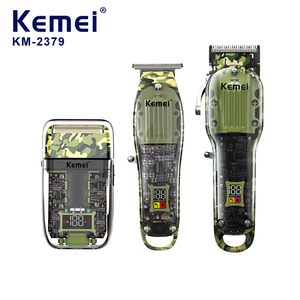 Bộ cắt tóc không dây KEMEI Km-2379 mới về, máy cắt tóc chuyên nghiệp, máy cắt tóc trong suốt, có thể sạc lại - Product Image 2