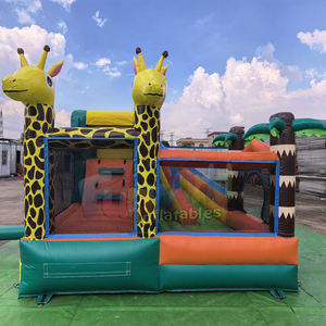 Castillo inflable comercial para niños, tipo chateau, con tobogán, para uso en exteriores. - Product Image 1