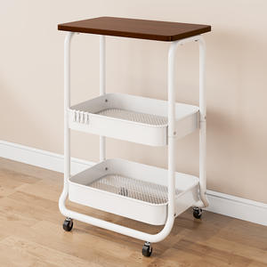 घरेलू मोबाइल भंडारण ट्रॉली रसोई मंजिल की भंडारण अलमारियाँ बहुमंजिला बेडरूम वाली बेडसाइड स्नैक भंडारण अलमारियों - Product Image 4