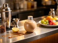 Bouteille ronde sphérique en plastique PET transparent de qualité alimentaire écologique de 150 ml et 200 ml avec couvercle en aluminium pour jus, lait, thé, boissons
