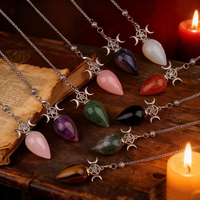 Meilleure Vente : Pendule en Cristal de Quartz Rose et Améthyste, Pierre Semi-Précieuse DIY pour Méditation, Artisanat, Décoration d'Intérieur et Cadeau