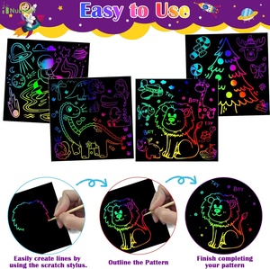 Bon marché Achat en gros Cadeaux de Pâques personnalisés pour enfants et adultes Fournitures de fête Jouet <span class=keywords><strong>Peinture</strong></span> Scratch <span class=keywords><strong>Art</strong></span> Craft Paper Diy Kit - Product Image 3