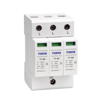 TYCOTIU TY-60 385 1+1 Parafoudre AC pour équipements électroniques, parafoudre industriel, dispositif de protection contre les surtensions 60kA Type 2 T2
