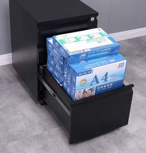 Mobile Pedestal Cabinet Rolling Pedestal Cabinet with 3 <b>Drawers</b> Under Office Desk Home Office Modern Slim <b>Filing</b> Mobile Cabinet - Product Image 4
