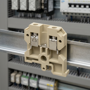 Elmex CST2.5 2-Pole DIN Rail Mounted Melamine <b>Terminals</b> for Industrial Use Wire Connecting Spring <b>Terminal</b> Block Brass Contacts - Product Image 2