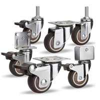 Weihang 2 pouces tpe roulette 1 Pouce Petite Minuscule Panier Roue Chariot À Roulettes Pivotantes En Caoutchouc Souple TPE M6x 15mm Rencontré