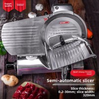 Trancheuse à viande commerciale d'occasion Huangling, semi-automatique, pour rouleaux d'agneau, idéale pour les restaurants de viande congelée