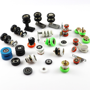 Glass cửa ban công trượt dưới theo dõi đường sắt bánh xe gấp cửa con lăn - Product Image 1