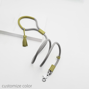 2025 logotipo personalizado y correa de perro de cuero de Color Paracord correa de perro de nailon de lujo con mosquetón giratorio diseñador personalizado - Product Image 2