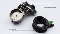 Vanne d'Échappement Électrique en Acier Inoxydable de Haute Qualité 2.5'' 63mm/3'' 76mm avec Télécommande Effet Sonore Roadster et Commande par Dépression