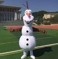 Costume de mascotte Olaf personnalisé professionnel pour adultes, nouveau MOQ, bonhomme de neige blanc, personnage de dessin animé, peluche mignonne, animal d'anime pour les fêtes