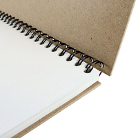 Cahier Agenda blanc à spirale, papier Kraft A4/A5, pour croquis, Journal, Agenda, planificateur hebdomadaire