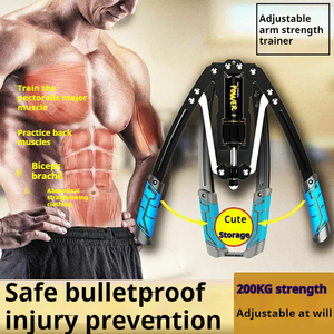 Brazos Hidráulicos Ajustables y Entrenador de Gimnasio para Hombros, Power Twister Personalizado, Entrenamiento de Fuerza Muscular Corporal Duradero, Agarres para Muñecas y Manos - Product Image 6