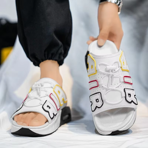 2025 dernier été anti-dérapant hommes sandales polyvalent loisirs en plein air mode avec coussin d'air chaussures de plage en cuir artificiel - Product Image 1