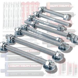 เหล็กยึด <span class=keywords><strong>HILTI</strong></span> HAS-U 8.8 HDG สำหรับยึดด้วยสารเคมีแบบฉีดและแบบแคปซูล ขนาด 18 มม. สกรูยึดสารเคมี/สกรูเคมี ขนาด M16-M24 - Product Image 1