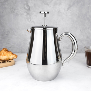 1L Grande Capacité Presse Française Lave-Vaisselle 18/8 Acier Inoxydable Double Paroi Isolé Presse <span class=keywords><strong>Filtre</strong></span> Pichet Thé <span class=keywords><strong>Cafetière</strong></span> - Product Image 1