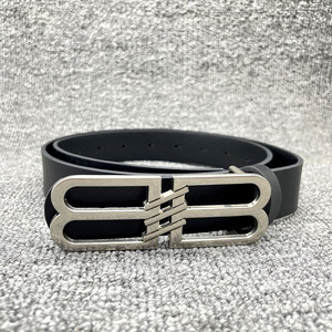 <span class=keywords><strong>Ceinture</strong></span> Femme Personnalisée à Boucle Double <span class=keywords><strong>B</strong></span>, <span class=keywords><strong>Ceinture</strong></span> en Cuir Décorative Tendance pour Jeans et Pantalons Décontractés - Product Image 2