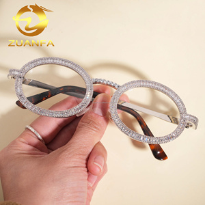 نظارات شمسية رجالية أنيقة بنمط الهيب هوب مرصعة بالزركونيا عالية الجودة متوفرة للشحن الفوري - Product Image 6