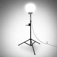 Lampe de chantier compacte, éclairage LED extérieur écologique, type ballon, pour le camping