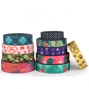 Sangle en toile enduite imprimée, durable et imperméable, à motifs personnalisés, pour collier d'animal, sac à dos, sangle de cheval en PVC – Vente en gros - Product Image 1