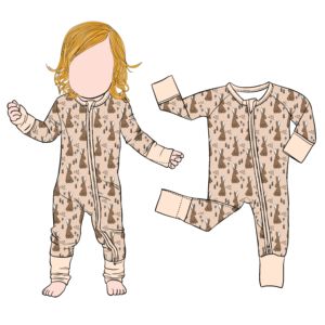 Combinaisons pour bébé en gros pour Pâques, imprimés de bébés et d'œufs, manches longues, tissu en bambou, pyjamas pour bébé, combinaison pour nouveau-né - Product Image 3