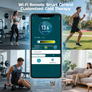 88 गैलन 0.8 एचपी भारी-शुल्क पोर्टेबल आइस स्नान चिलर-विfi नियंत्रण जल उपचार किट कंप्रेसर बैकपैक/पहियों - Product Image 3