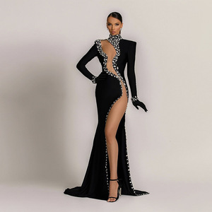 Low Price Designer Black Formal Gowns Hand-Embellished Sequins | Alibaba.com