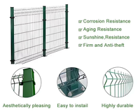 Buiten tuin 3D gebogen schuttingpanelen gegalvaniseerd staal poedercoating roestvrij gebogen gaas privacy afscherming
