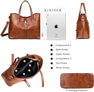 Sacs à bandoulière pour femmes en <span class=keywords><strong>cuir</strong></span> véritable de marque personnalisée, ensemble de 3 sacs de luxe et grands sacs à main pour femmes - Product Image 2