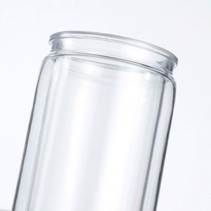 Gobelets PC à double paroi transparents sans BPA, 12oz 16oz, pour cadeaux DIY avec paillettes, avec couvercle pré-percé pour gobelet et paille, globe à neige en acrylique, pour enfants et usage général - Product Image 4