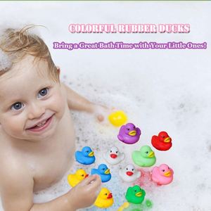 10Pcs Multi-Color Rubber Preschool <b>Bath</b> Toys Floating Squeaky Duckies Gift for Kids Baby Showers Classroom Incentives - Product Image 2