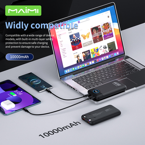 Banco de Energía de 10000mAh con Carga Rápida de 22.5W, Cable USB C Integrado, Cargador Portátil con Pantalla LED Digital, Batería <span class=keywords><strong>Externa</strong></span> - Product Image 3