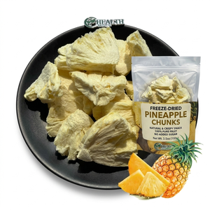 Yhealth Snacks Sains - Morceaux d'ananas lyophilisés sous vide |   Fruits végétaliens sans sucre ajouté - Product Image 1
