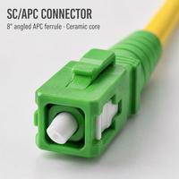 Kabel Patch Fiber Optik SC/APC ke SC/APC, Single Mode G657D, LSZH/PVC 3.0mm Jumper untuk Jaringan FTTH