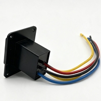 Interrupteur à bascule pour réservoir de lest marin, remplissage/vidage de lestage, DPDT 4P ON-OFF-ON 12V 20A, pré-câblé, IP66, LED, pour bateau et yacht