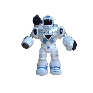高品质儿童电动声光行走机器人玩具可以发射子弹Robocop玩具机器人