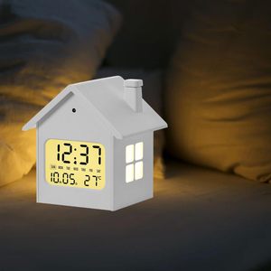 Nouvelle promotion : Horloge numérique de chevet design mignon avec alarme, calendrier et veilleuse, idéale comme cadeau pour adolescente - Product Image 4