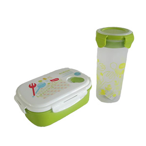 HOMIO <b>Lunch</b> <b>Box</b> Set With Water Bottle Red Rectangle Cartoon Design For Students - Product Image 5