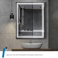 Espejo de Baño Inteligente Impermeable Michellever, Suministro de Fábrica, Montado en la Pared, Rectangular, Marco de Aleación de Aluminio, LED Antivaho, Táctil