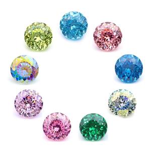 Modelos más vendidos, corte de loto, piedra CZ de color suelto, forma redonda verde, corte Rosa milenario, zirconia cúbica sintética - Product Image 6