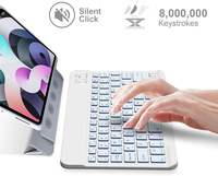 Teclado Inalámbrico Bluetooth 3.0 Ultrafino y Desmontable de 78 Teclas, Portátil, con Certificación CE ROHS, en Existencia, para Tablet iPad