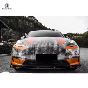 Nuevo Kit de parachoques de carbono estilo <span class=keywords><strong>C3</strong></span> para Tesla Model Y 2021-2024 con faldones laterales de labio delantero difusor trasero Spoiler capó - Product Image 2