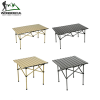 Table et chaises pliantes en aluminium portables, adaptées au camping en plein air, à la pêche, aux pique-niques sur la plage, aux barbecues, ensemble pliant pratique