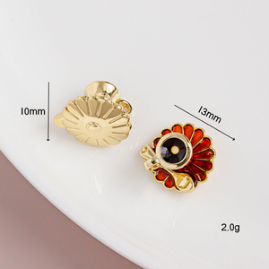 Showfay <span class=keywords><strong>Paris</strong></span> Breakfast Series - Abalorios de esmalte en miniatura con diseño de café y cruasán para la creación de joyas DIY, llaveros y collares - Product Image 4