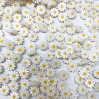 Perles de marguerites blanches coupées à trous, 8mm, coquillage de marguerites, de fleurs, bijoux naturels, pour femmes