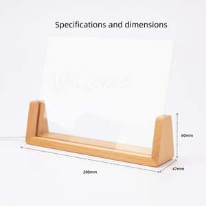 Nhà Máy U Hình Dạng USB Powered 3 Màu Sắc Rắn Sồi Bằng Gỗ Ánh Sáng Cơ Sở Đối Với Trang Chủ Bàn DIY 3D Acrylic Khung Đèn - Product Image 5