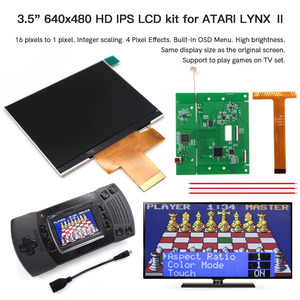 Hispeedido 3.5ไฟสูง "640x480พิกเซลย้อนยุค IPS ชุดแอลซีดีสำหรับ Atari Lynx II 720P <span class=keywords><strong>HDMI</strong></span> - Product Image 1