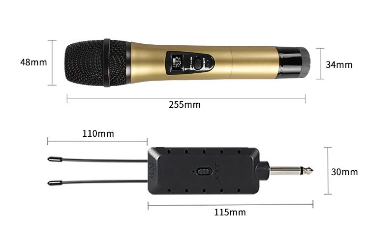 E8 Wireless Microphone 2 Channels UHF Professional Handheld Mic Micphone Micro Phone For Karaoke Meeting 50 Meters Sing Song KTV