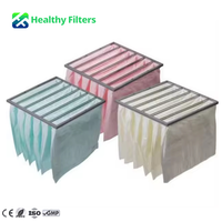 Filtre à air en fibre de verre F5 F6 F7 F8, filtre à poche à efficacité moyenne pour système HVAC